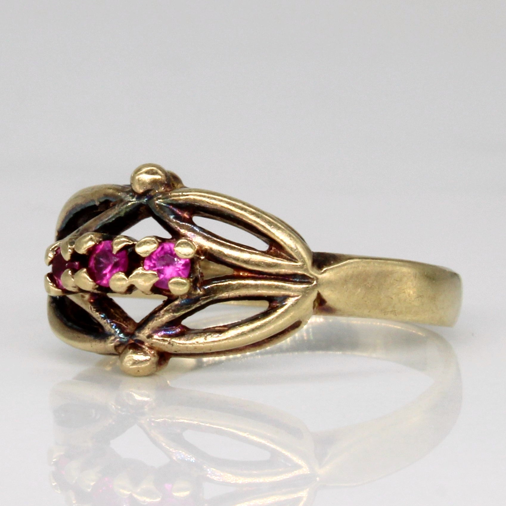 Synthetic Ruby Ring | 0.12ctw | SZ 5 |