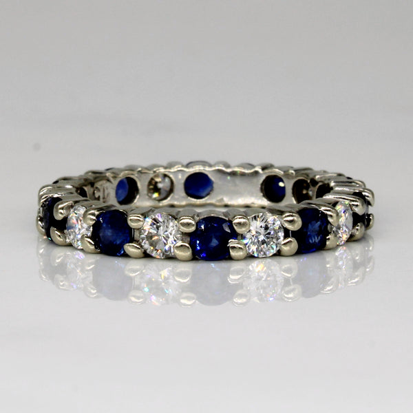 Sapphire & Diamond Eternity Ring | 1.00ctw, 0.85ctw | SZ 6.75 |
