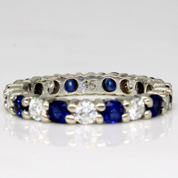 Sapphire & Diamond Eternity Ring | 1.00ctw, 0.85ctw | SZ 6.75 |
