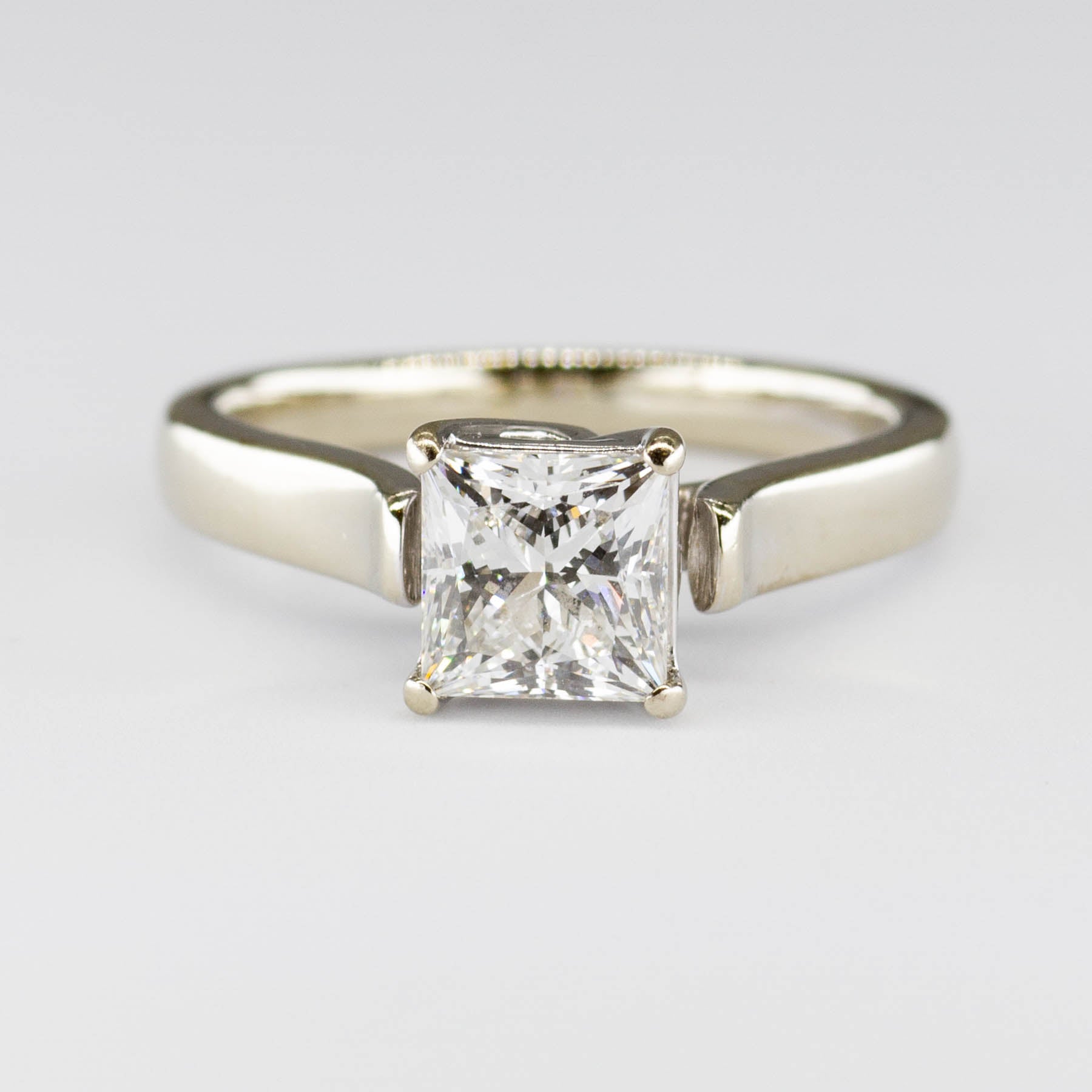 Solitaire Princess GIA Certified Diamond Engagement Ring | 1.04ct | VS1 H | SZ 4.25 |