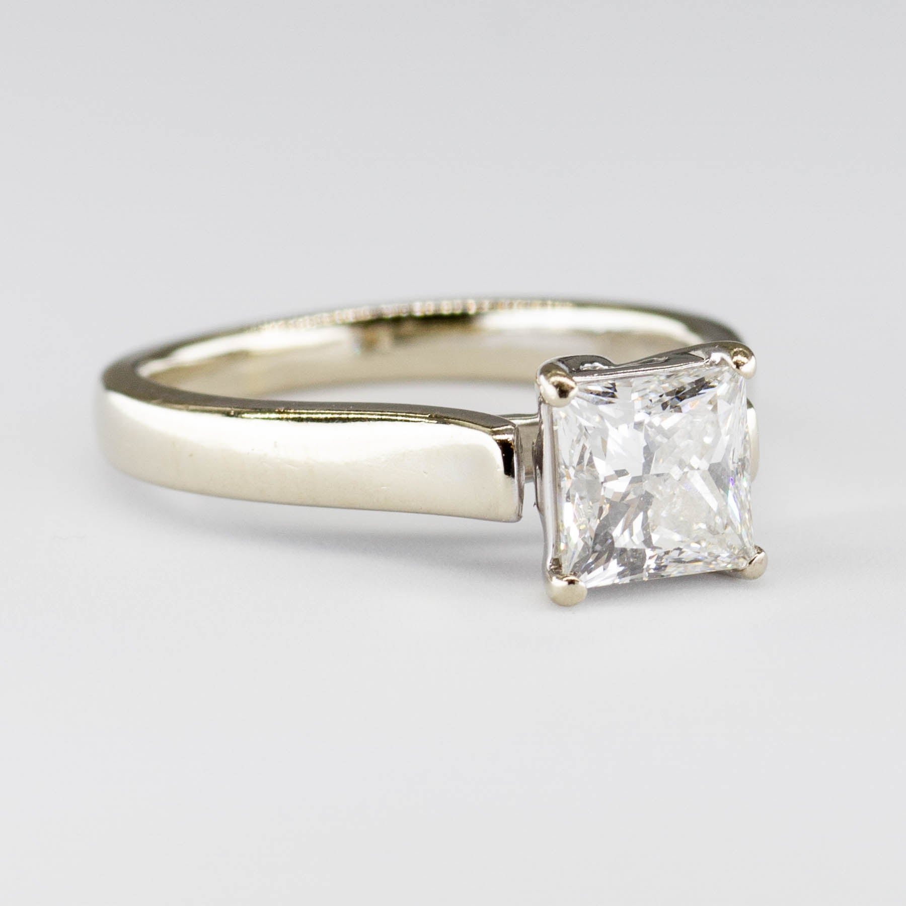 Solitaire Princess GIA Certified Diamond Engagement Ring | 1.04ct | VS1 H | SZ 4.25 |