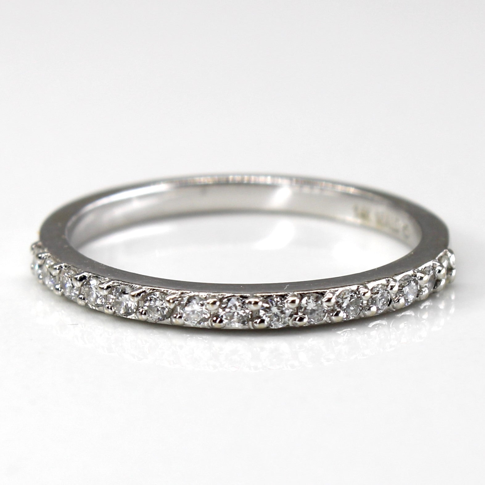 Pave Diamond White Gold Ring | 0.15ctw | SZ 4.75 |