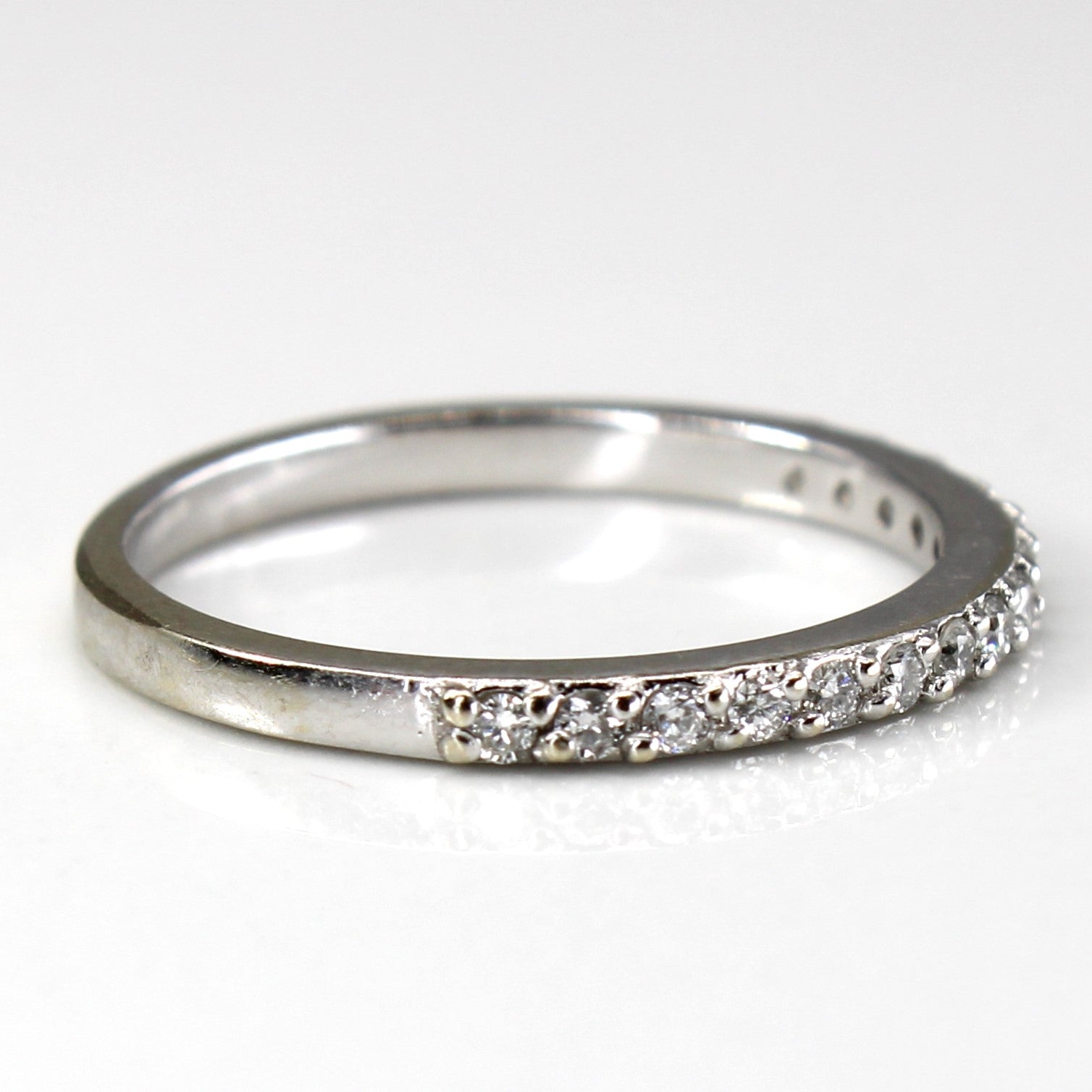 Pave Diamond White Gold Ring | 0.15ctw | SZ 4.75 |