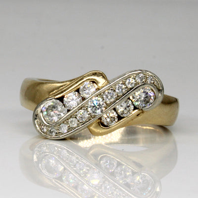 Channel Set Diamond Waterfall Ring | 0.80ctw | SZ 11.5 |