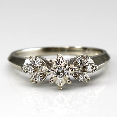High Set Cluster Diamond Ring | 0.11ctw | SZ 6 |