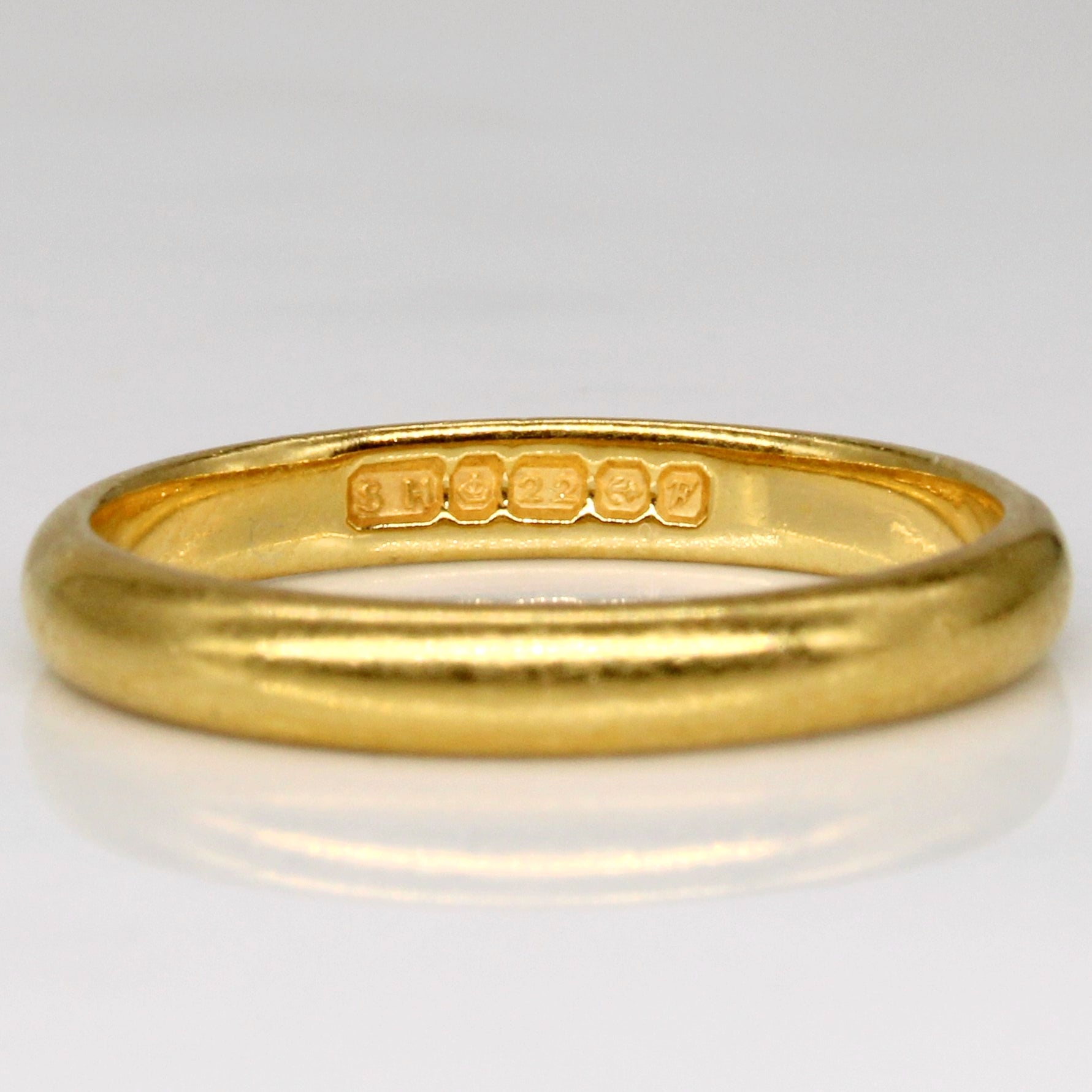 1955 Birmingham Hallmarked 22k Yellow Gold Band | SZ 7.25 |