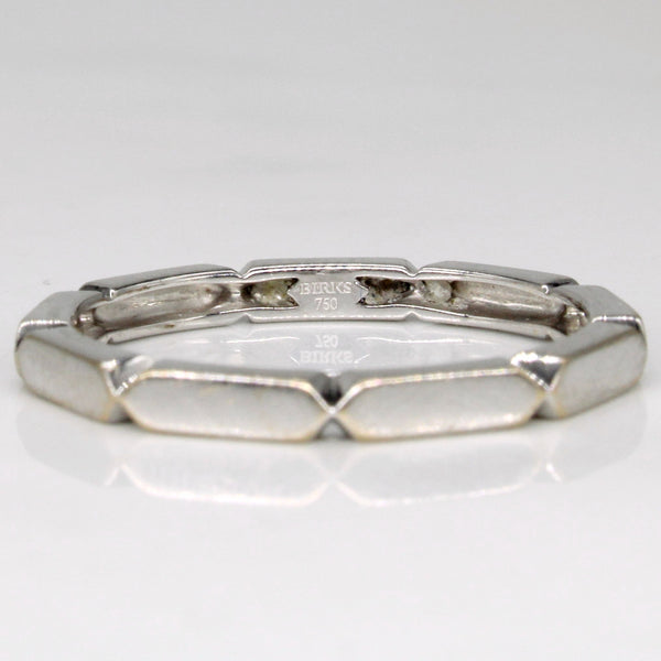 'Birks' 18k White Gold Ring | SZ 8.25 |