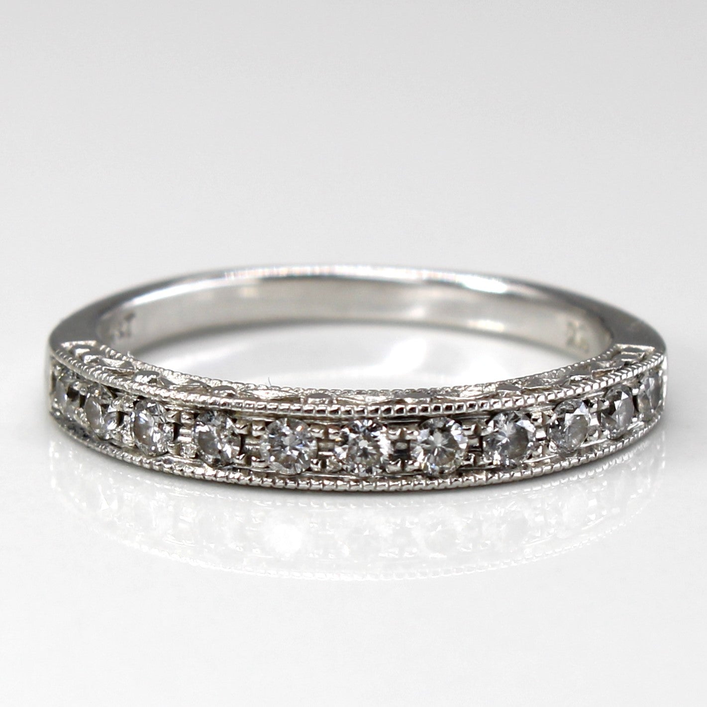 Milgrain Detail Diamond Wedding Band | 0.18ctw | SZ 5.75 |