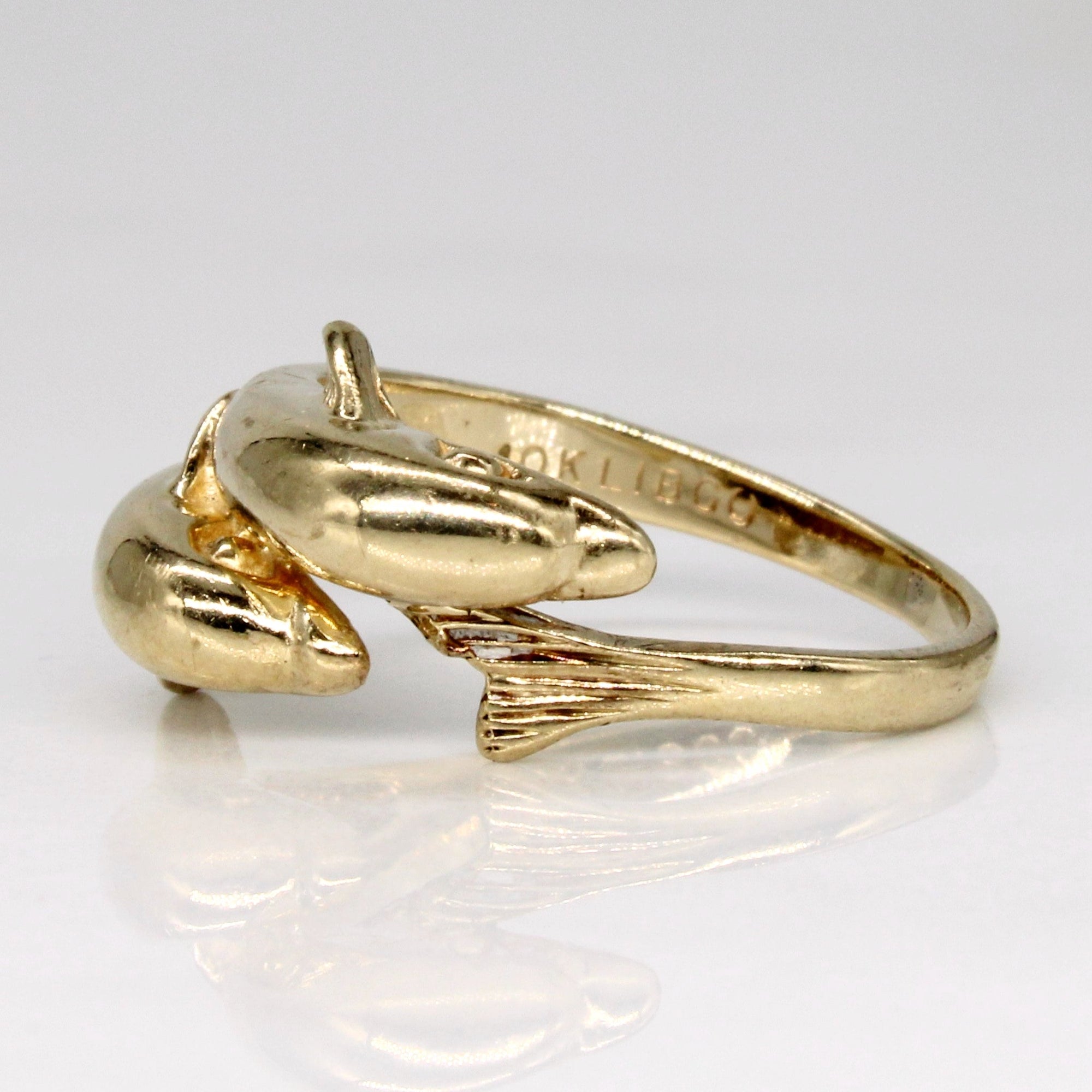 10k Yellow Gold Dolphin Ring | SZ 5 |