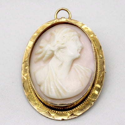Seashell Cameo Brooch & Pendant | 13.40ct |