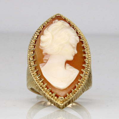 Sea Shell Cameo Ring | 10.00ct | SZ 6 |