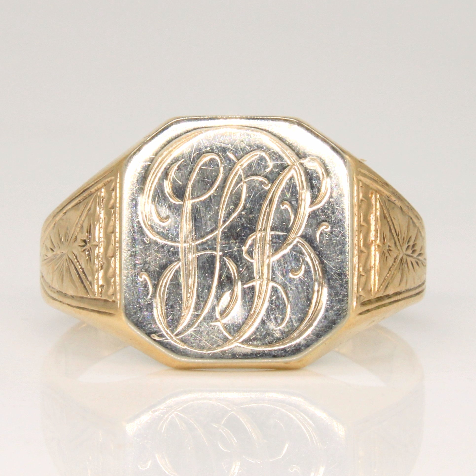 10k Two Tone Gold Initial Ring | SZ 7.75 |