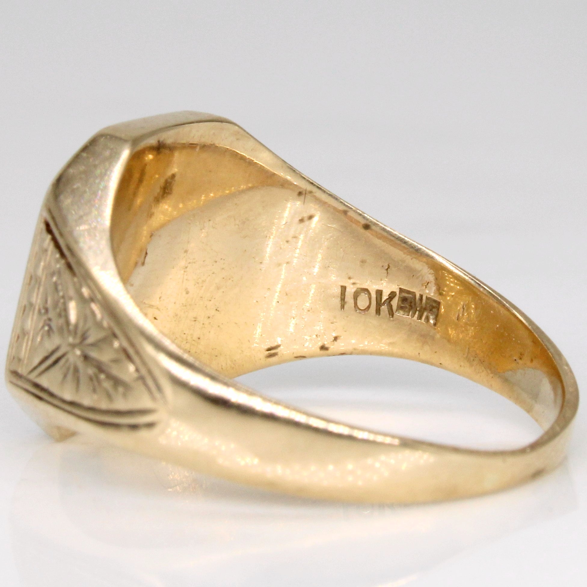 10k Two Tone Gold Initial Ring | SZ 7.75 |