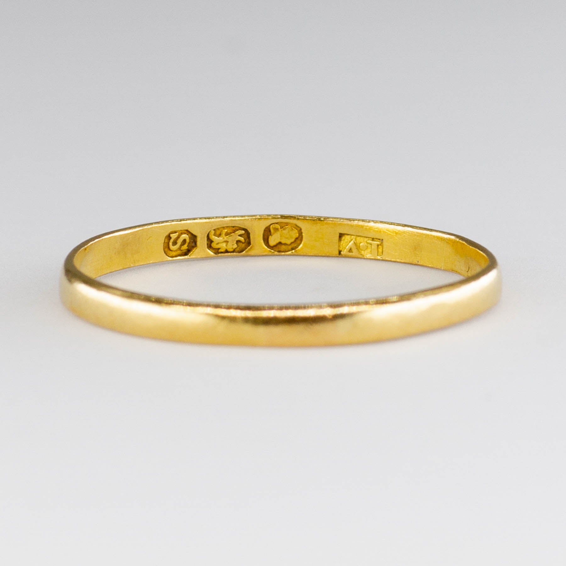 1790 Hallmarked Georgian 22k Gold Band | 7.75