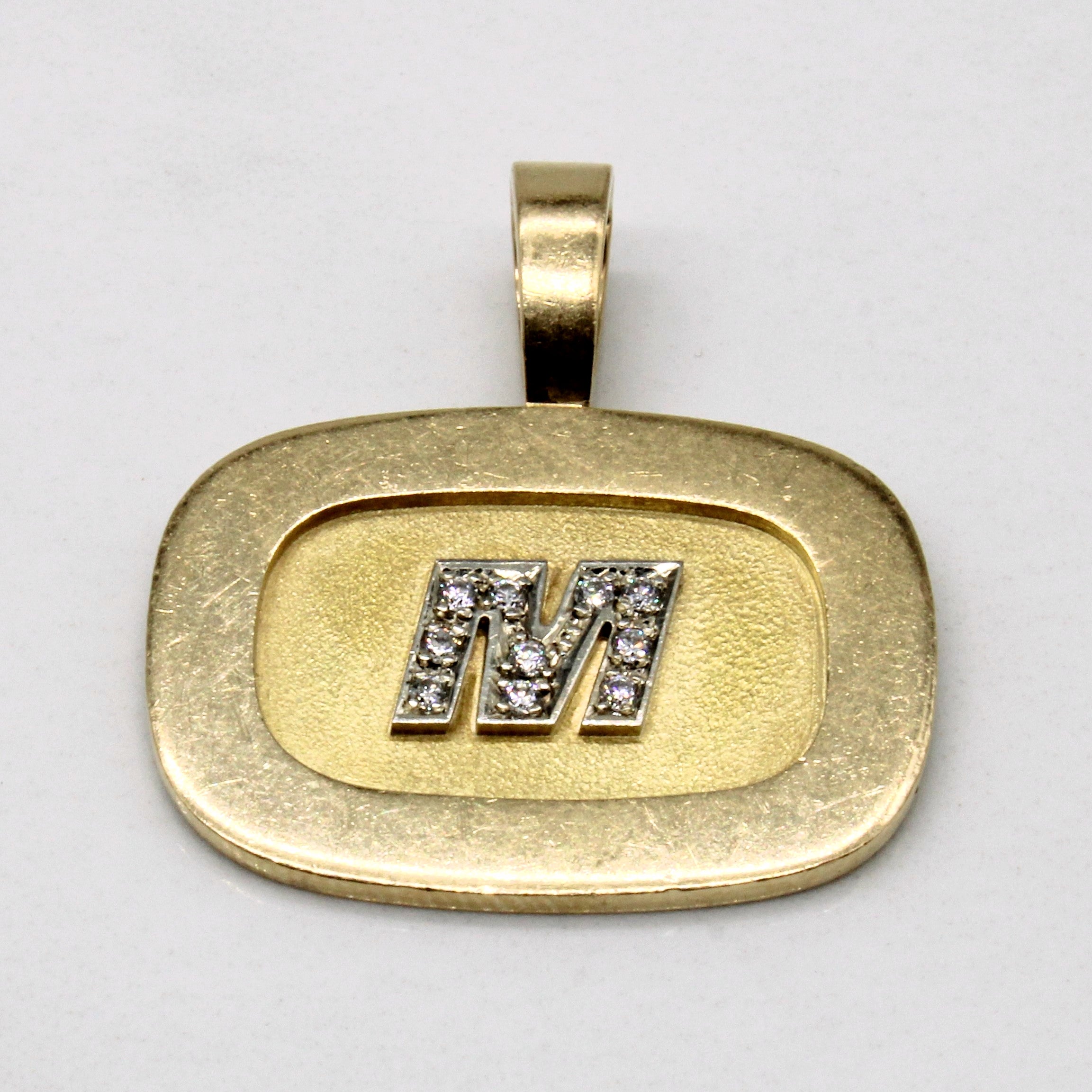 Diamond 'M' Pendant | 0.10ctw |