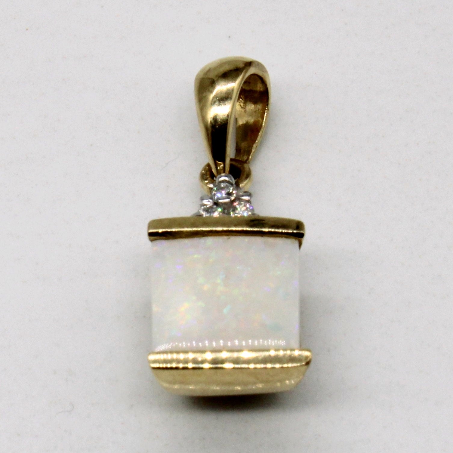 Opal & Diamond Pendant | 0.65ct, 0.03ctw |