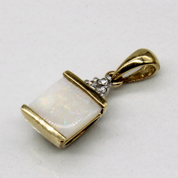 Opal & Diamond Pendant | 0.65ct, 0.03ctw |