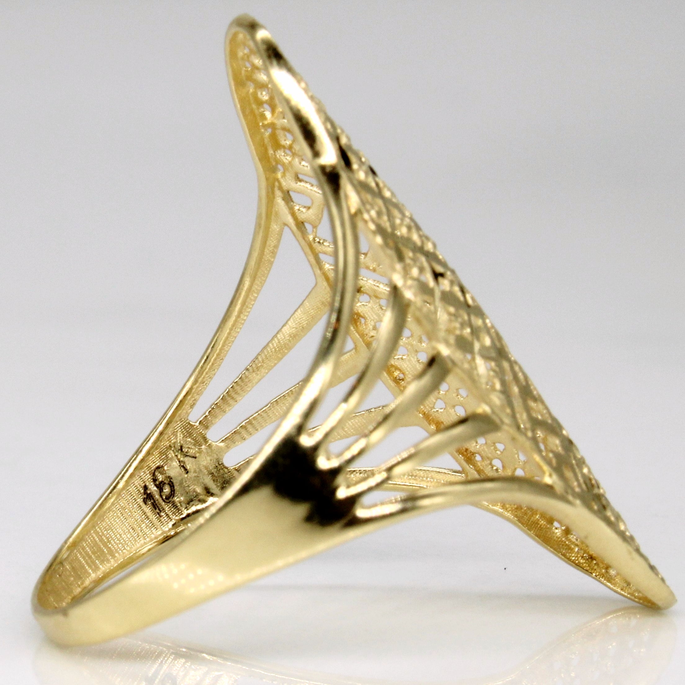 Bague en or jaune 18 carats | Taille 6,75 |