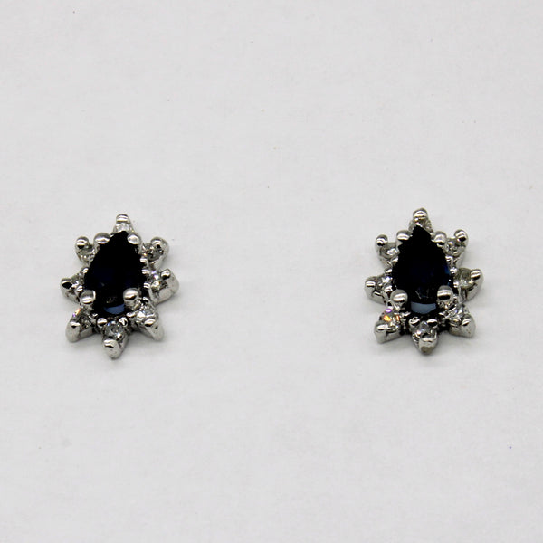 Sapphire & Diamond Earrings | 0.40ctw, 0.08ctw |