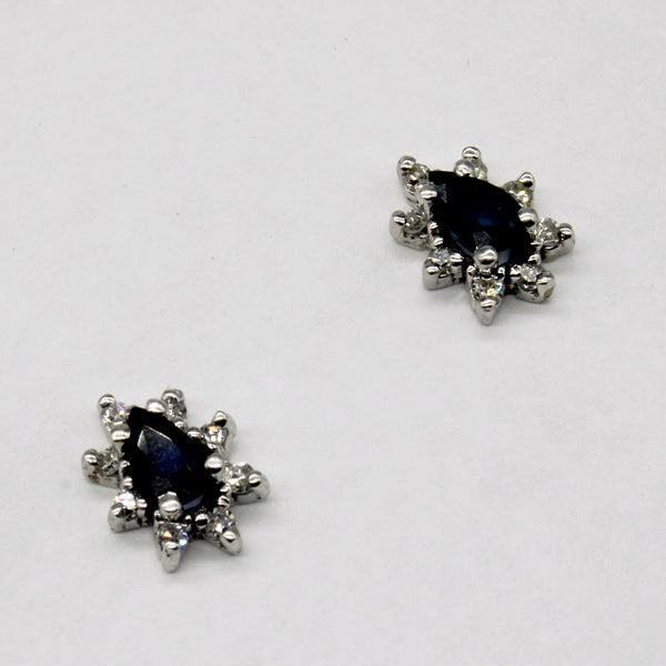 Sapphire & Diamond Earrings | 0.40ctw, 0.08ctw |
