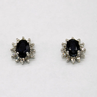 Sapphire & Diamond Earrings | 1.20ctw, 0.24ctw |