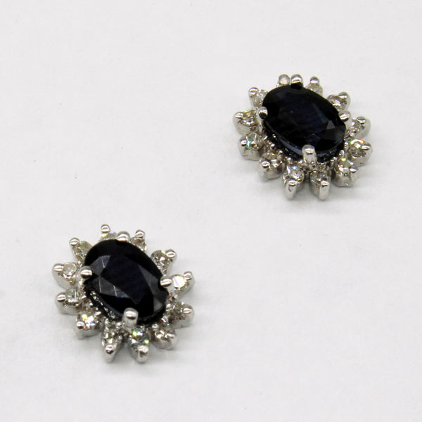 Sapphire & Diamond Earrings | 1.20ctw, 0.24ctw |