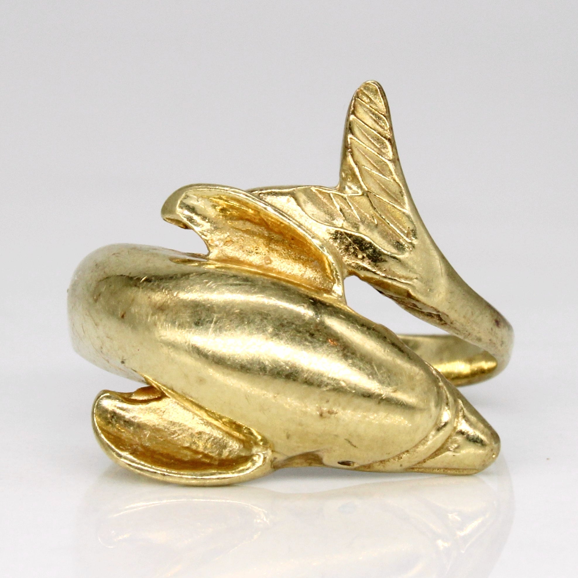 14k Yellow Gold Dolphin Ring | SZ 7 |