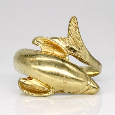 14k Yellow Gold Dolphin Ring | SZ 7 |