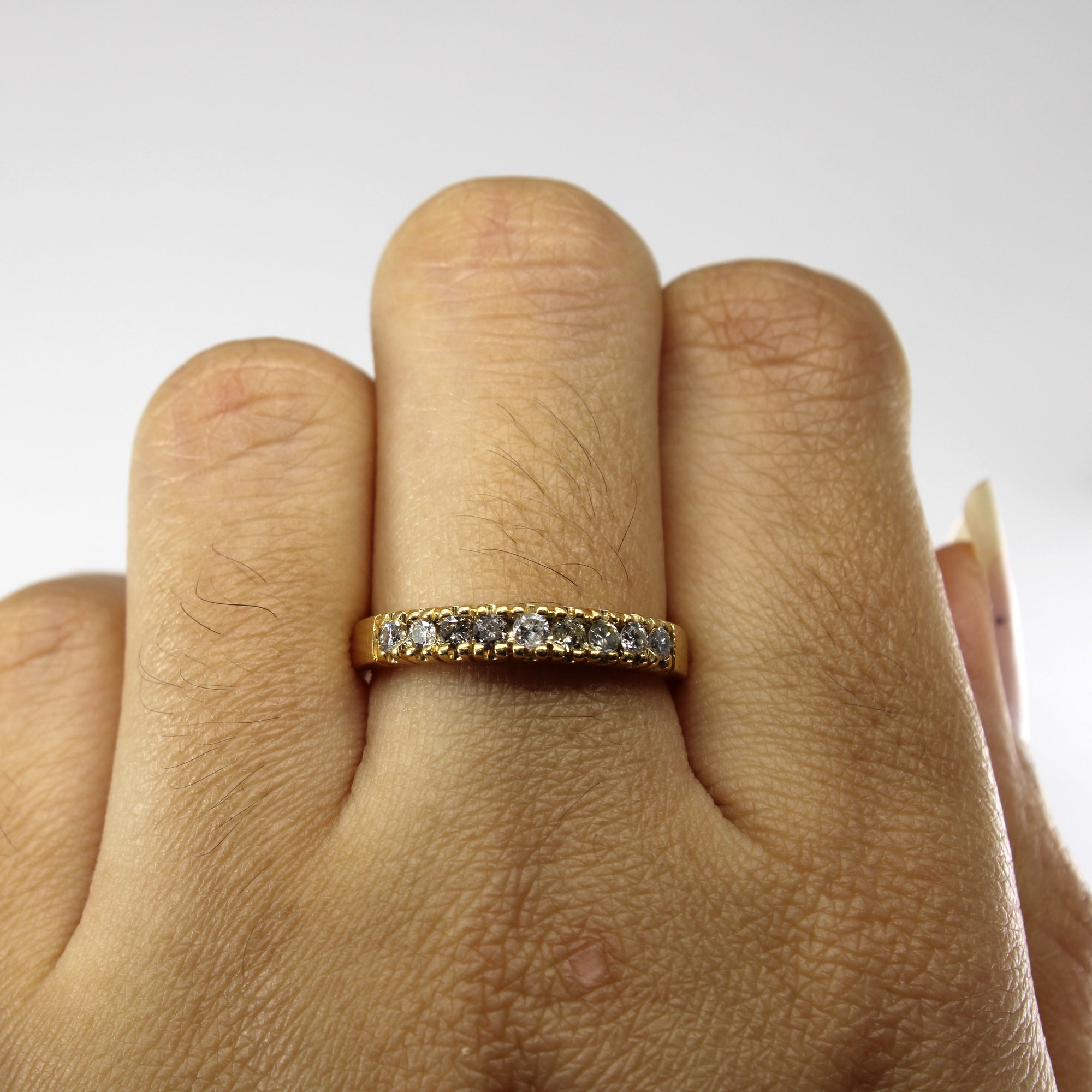 Pave Set Diamond Band | 0.27ctw | SZ 7.5 |