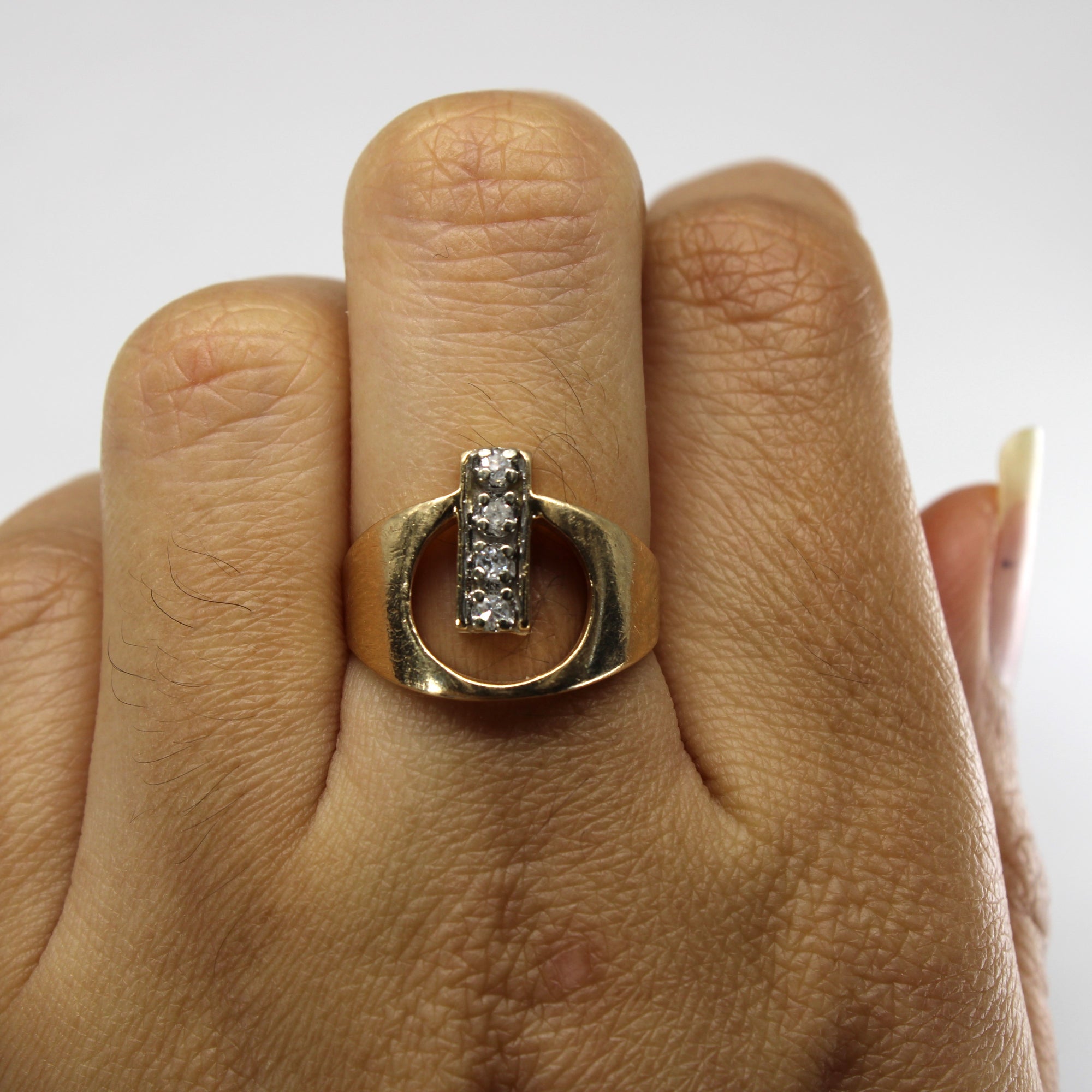 Textured Diamond Ring | 0.08ctw | SZ 6.25 |