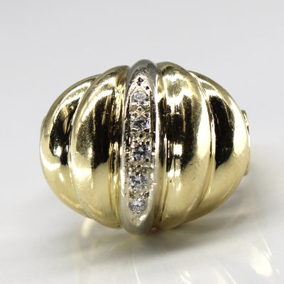 Diamond Gold Dome Ring | 0.10ctw | SZ 7 |