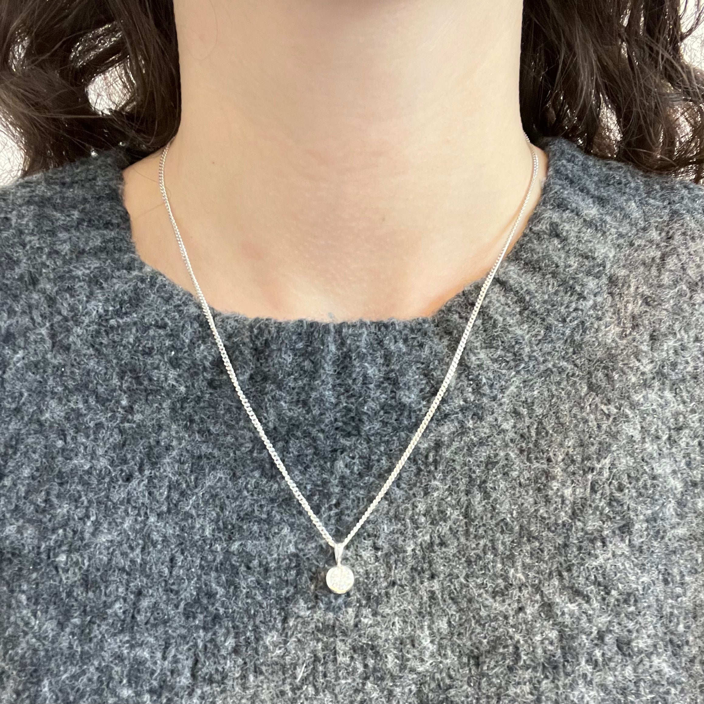 Collier en or blanc 14 carats et diamants | 0,85 ct VVS2-VS1 I/J | 45,7 cm 