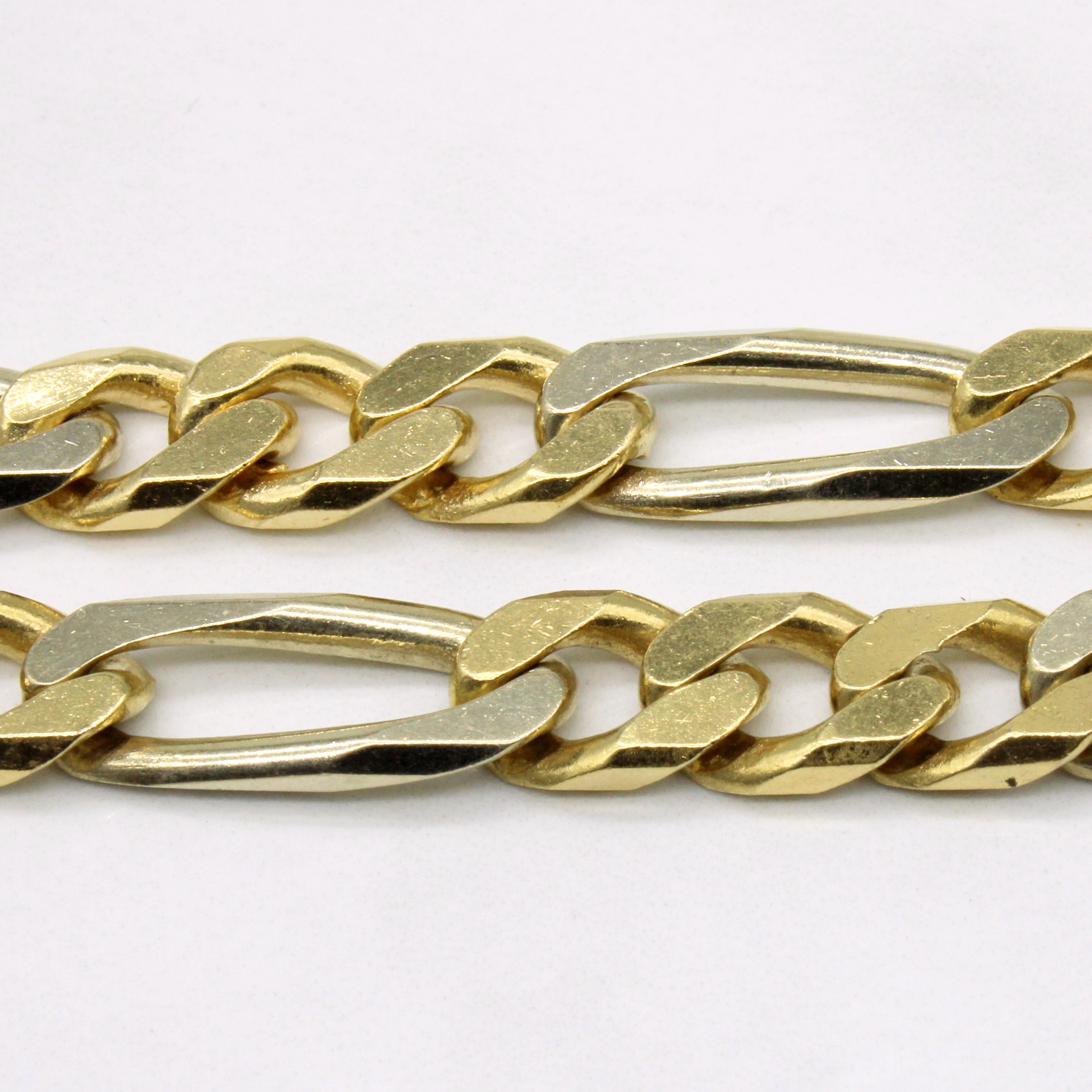 Italian 18k Two Tone Gold Figarucci Link Chain | 20" |