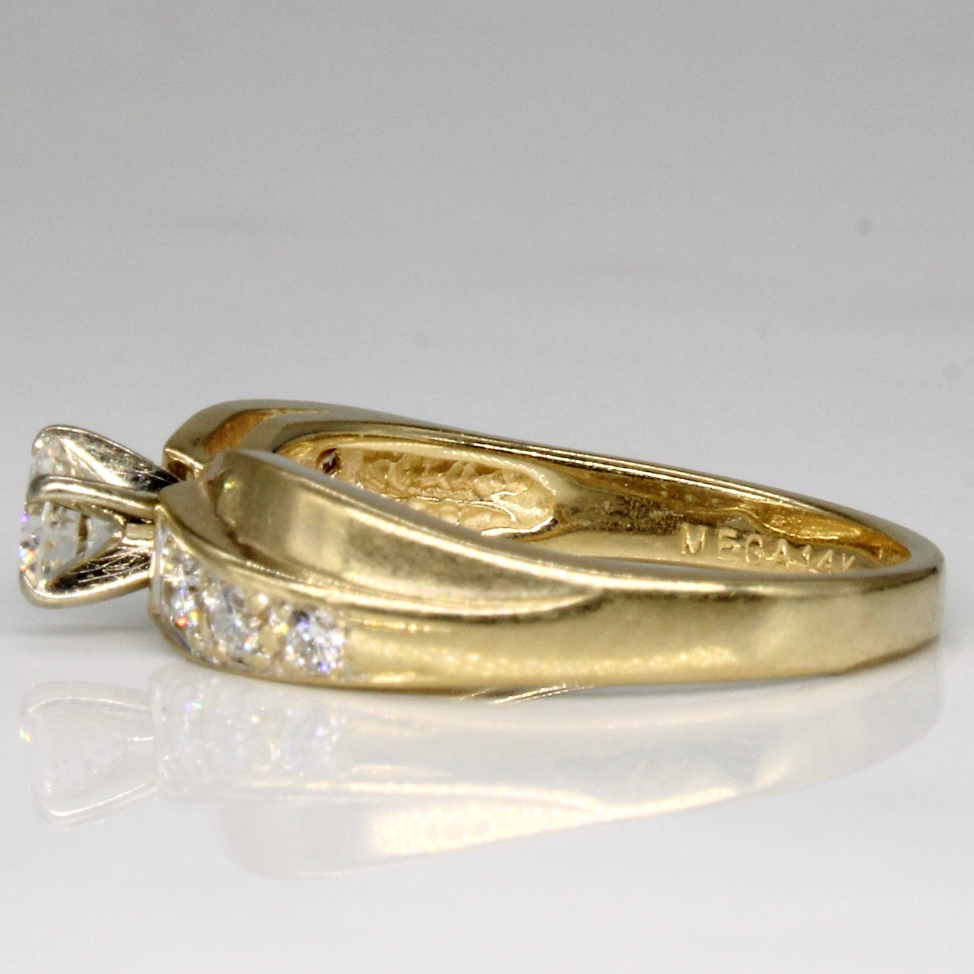 Bague sertie de diamants style cathédrale | 0,44 ct | Taille 6,75 | 