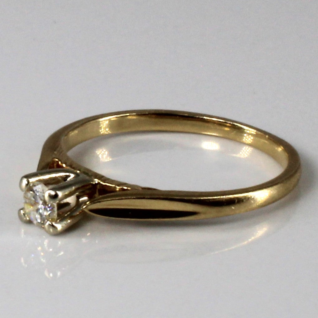 Prong Set Solitaire Diamond Ring | 0.13ct | SZ 5 |