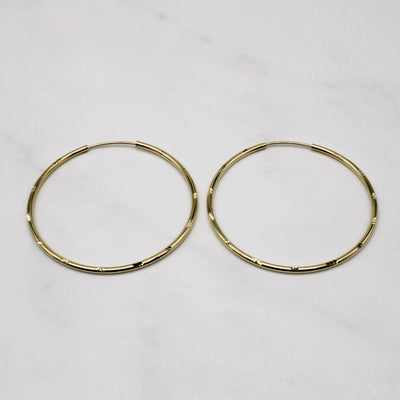 10k Yellow Gold Large Hoop Earrings