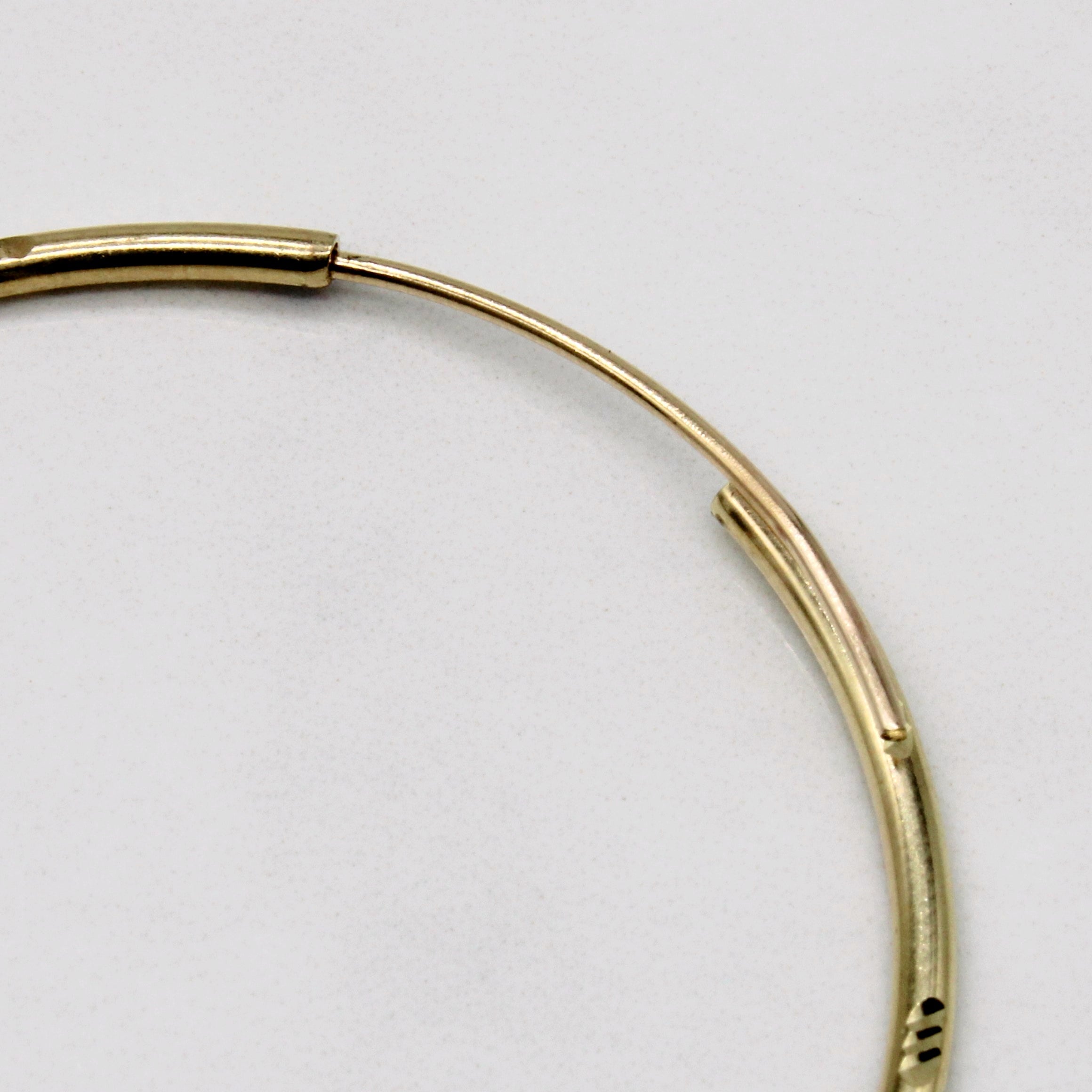 10k Yellow Gold Large Hoop Earrings