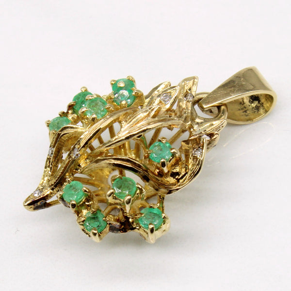 Emerald & Diamond Pendant | 0.65ctw, 0.02ctw |