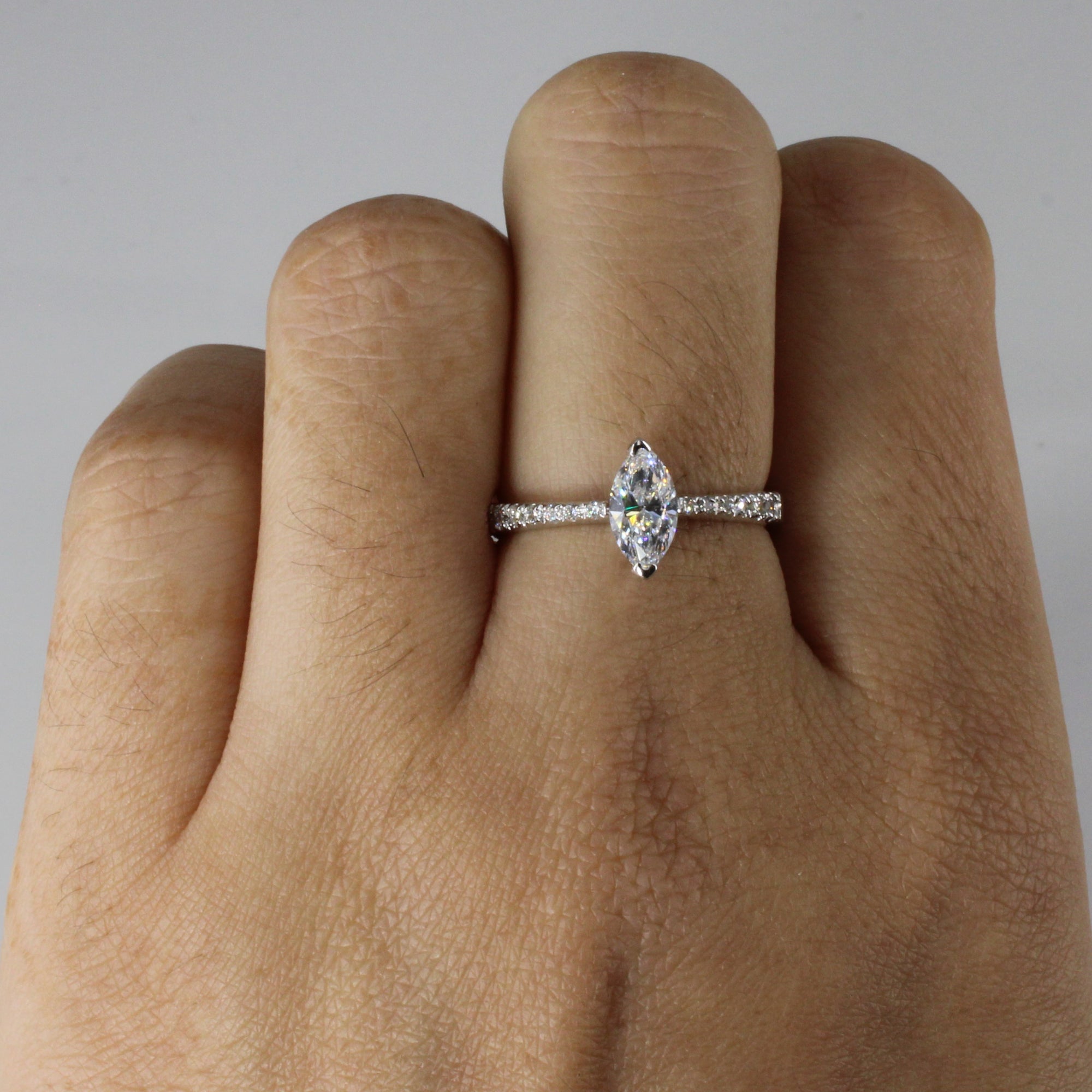 18k Marquise Diamond Engagement Ring | 0.65ctw | SZ 6.5 |
