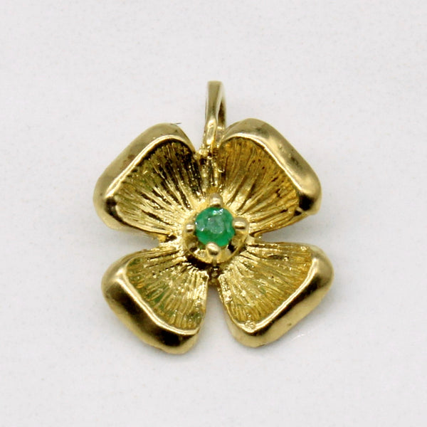 Emerald Four Leaf Clover Pendant | 0.03ct |