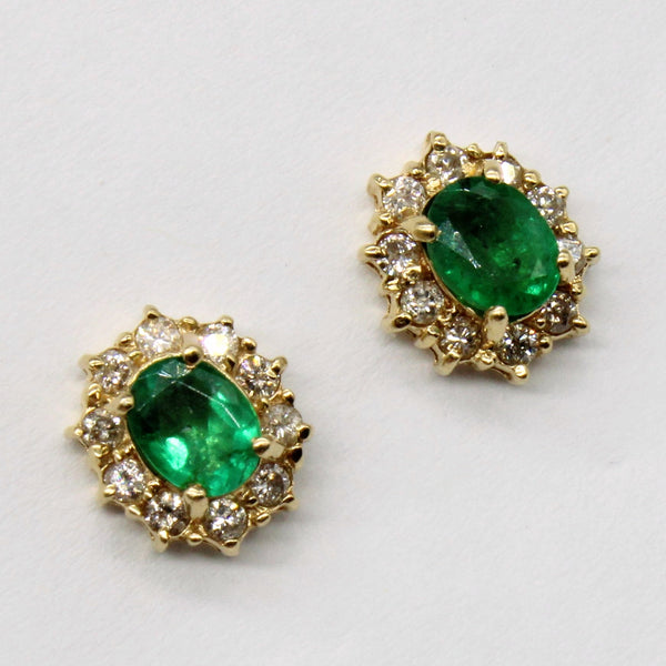 Emerald & Diamond Earrings | 0.50ctw, 0.25ctw |