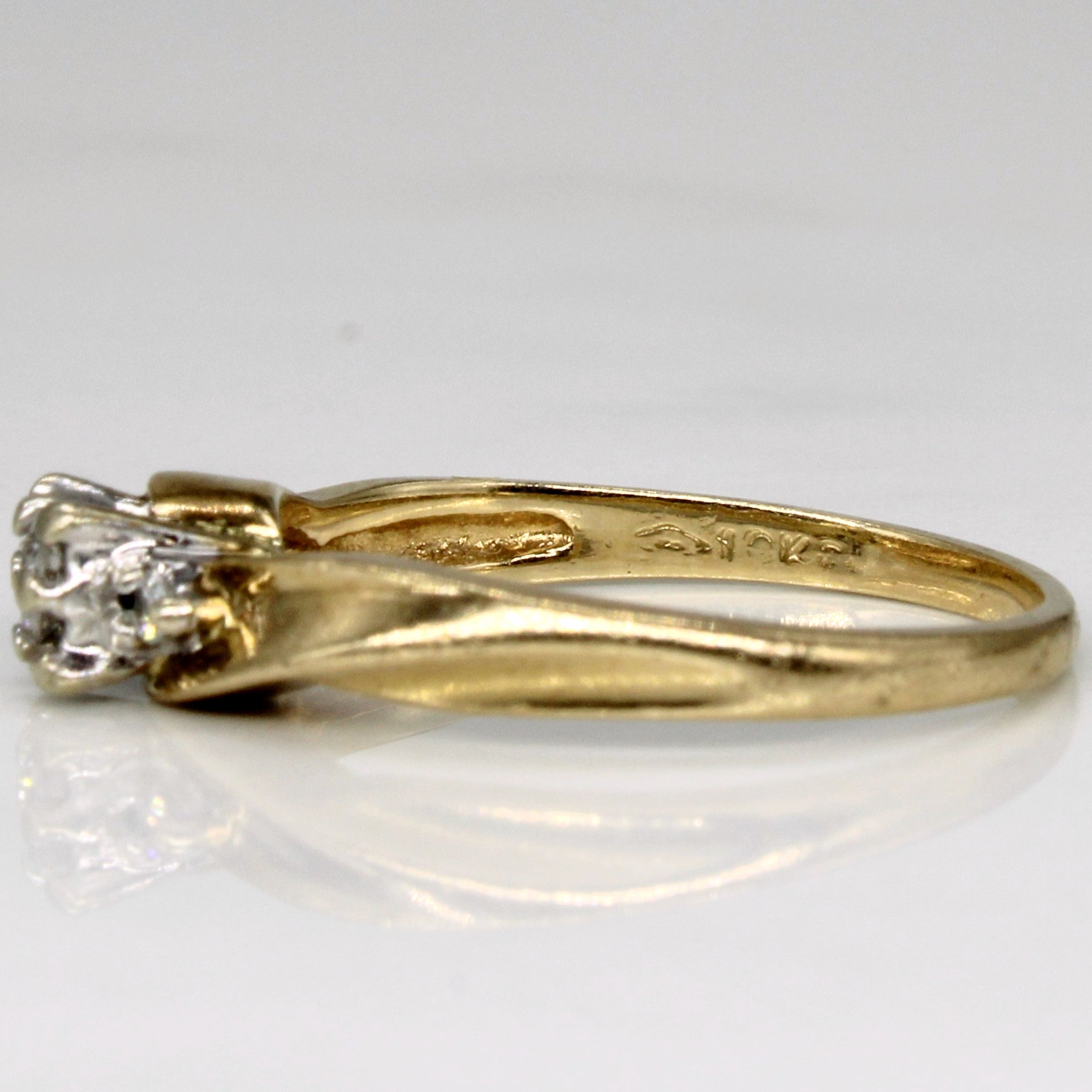 Diamond Three Stone Ring | 0.08ctw | SZ 5.5 |