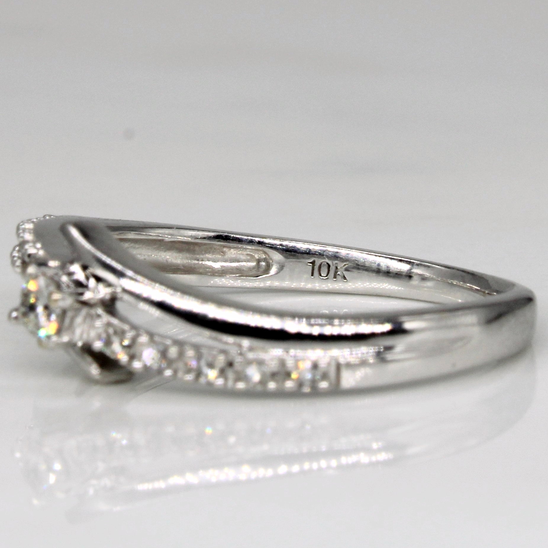 Diamond Waterfall Ring | 0.10ctw | SZ 5.5 |
