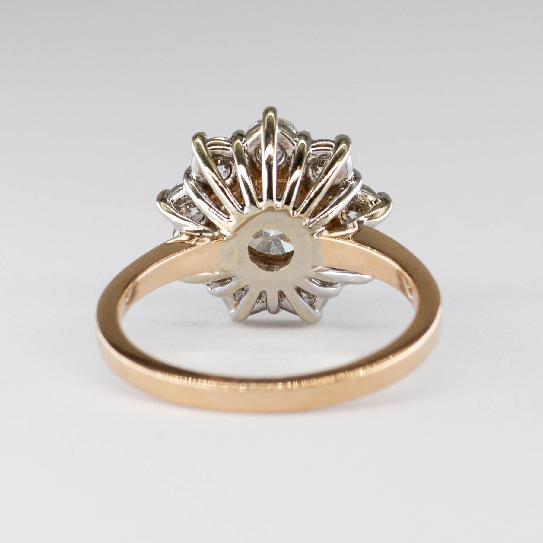 GIA Certified Flower Cluster Set Diamond Engagement Ring | 1.85ctw | VS1 G Ex | SZ 5.5 |