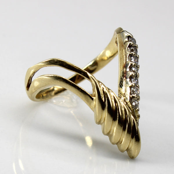 Chevron Diamond Ring | 0.21ctw | SZ 7.75 |