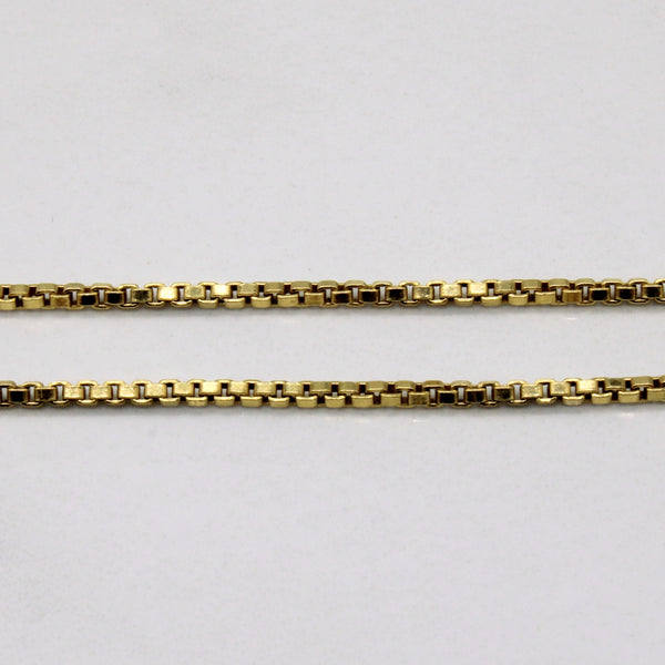 18k Yellow Gold Box Link Chain | 24