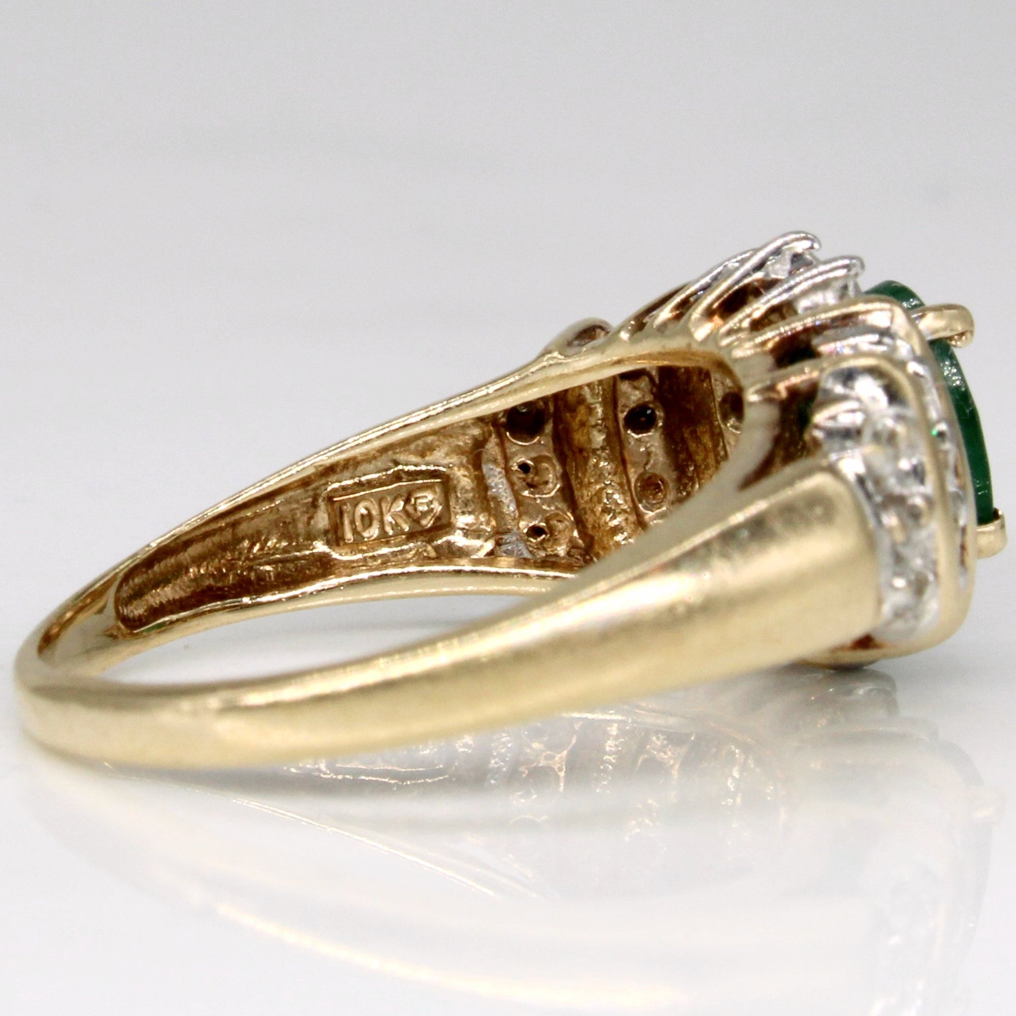 Emerald & Diamond Ring | 0.62ct, 0.22ctw | SZ 6 |