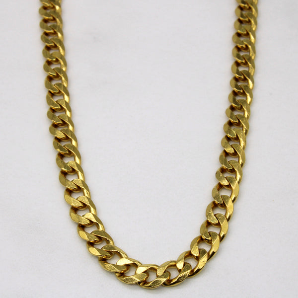 22k Yellow Gold Curb Link Chain | 25
