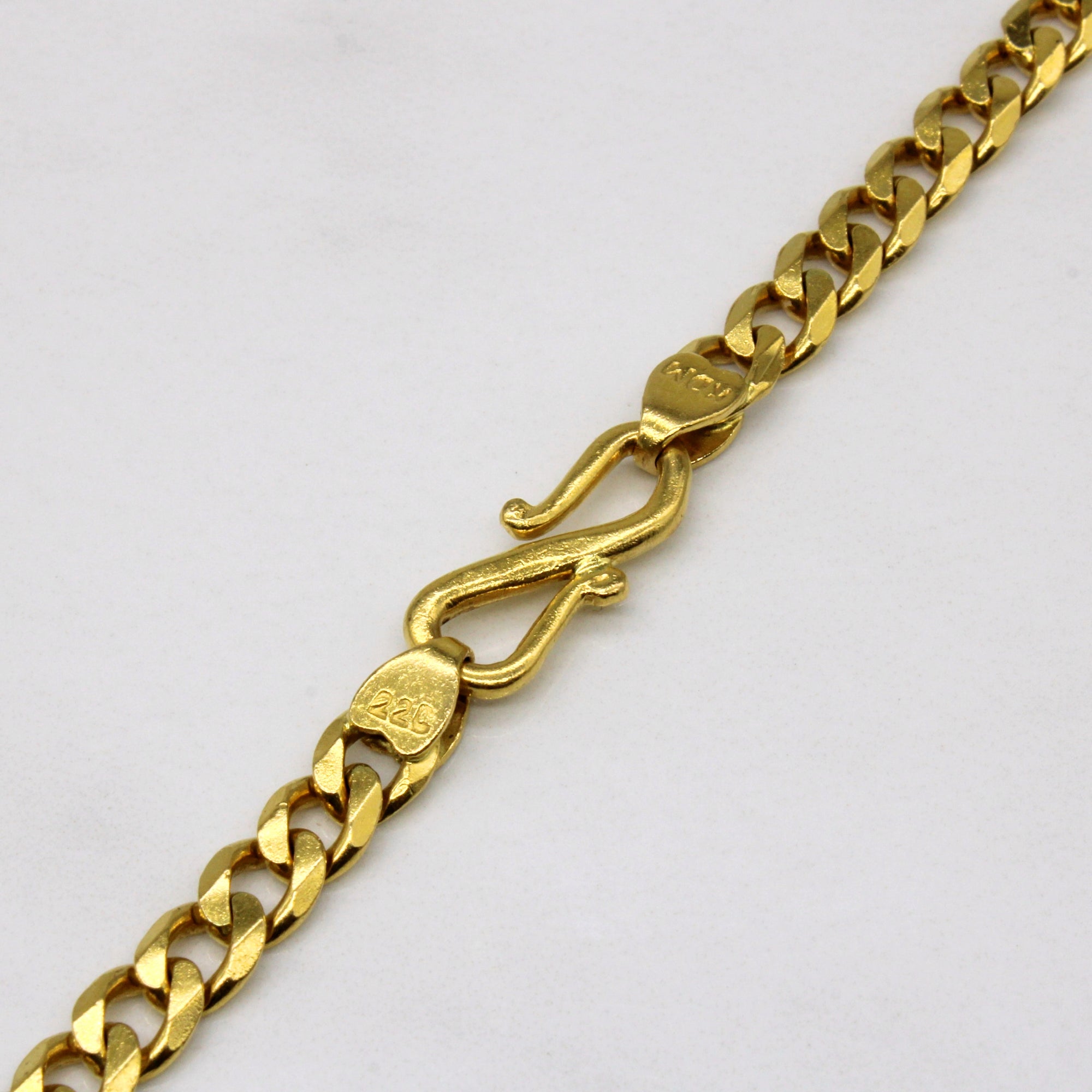 22k Yellow Gold Curb Link Chain | 25