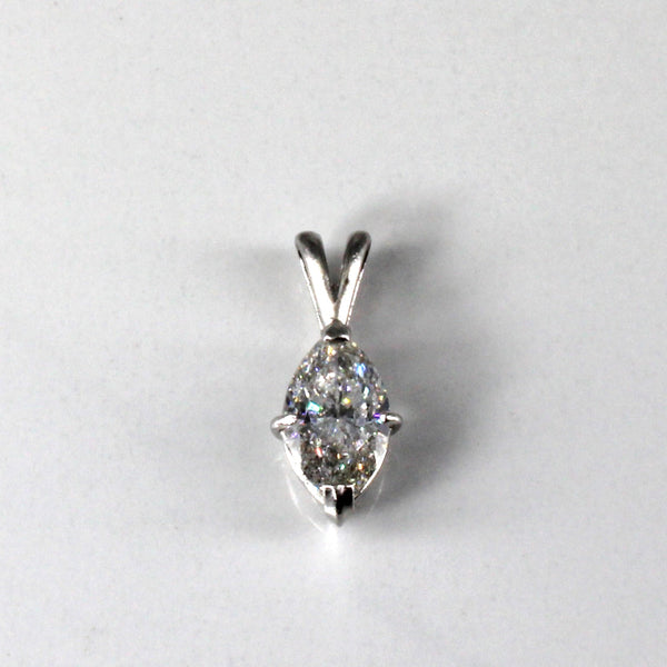 Solitaire Marquise Diamond Pendant in Platinum| 1.40ct |
